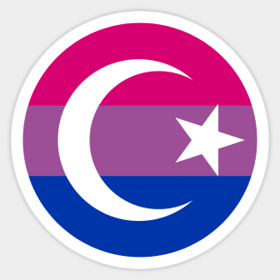 Bi Pride Crescent Sticker